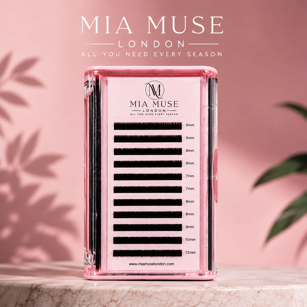 Mia Muse London Premium Lash Extensions – LC 0.07 | Mixed 5–12mm